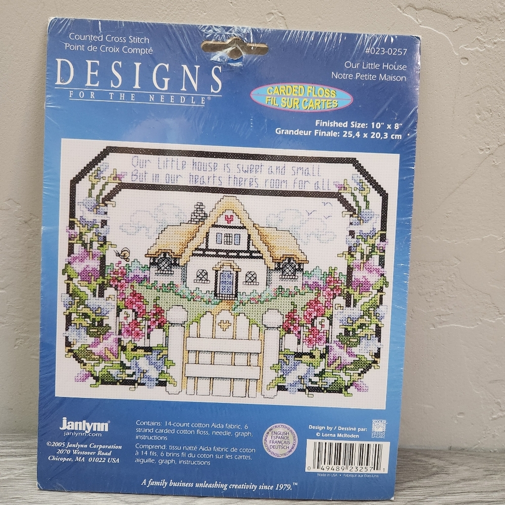 Designs For The Needle Counted Cross Stitch Kit Janlynn 2005 ‎ Our Little House